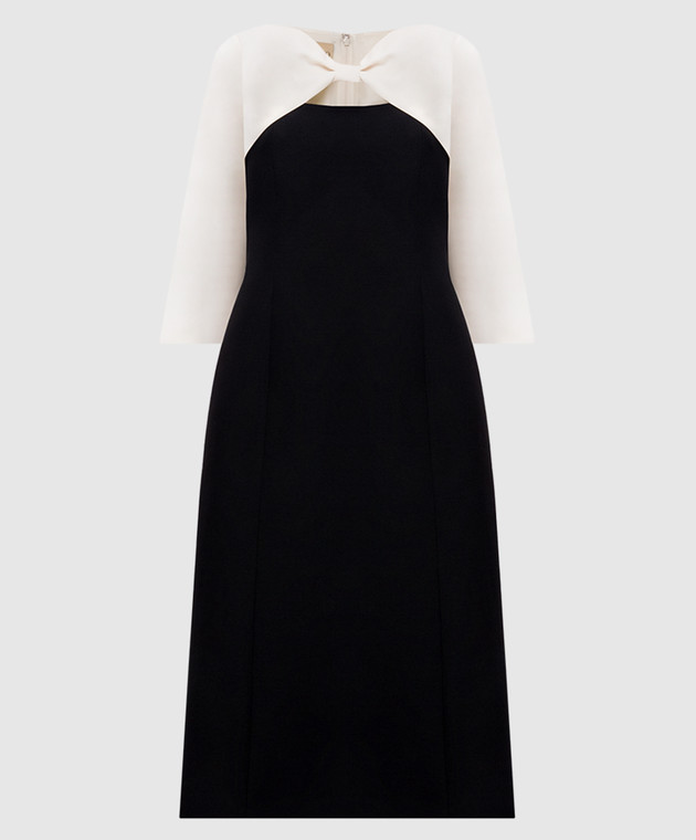 Valentino - Black wool and silk midi dress 8B3VAJR01CF - shop with European  delivery at Symbol