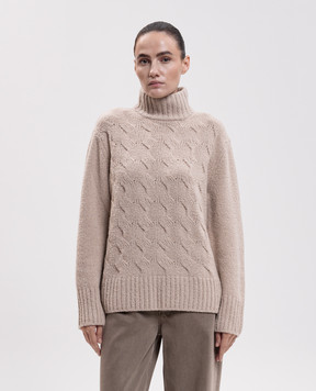 Agnona Beige wool sweater K2120886A050Q