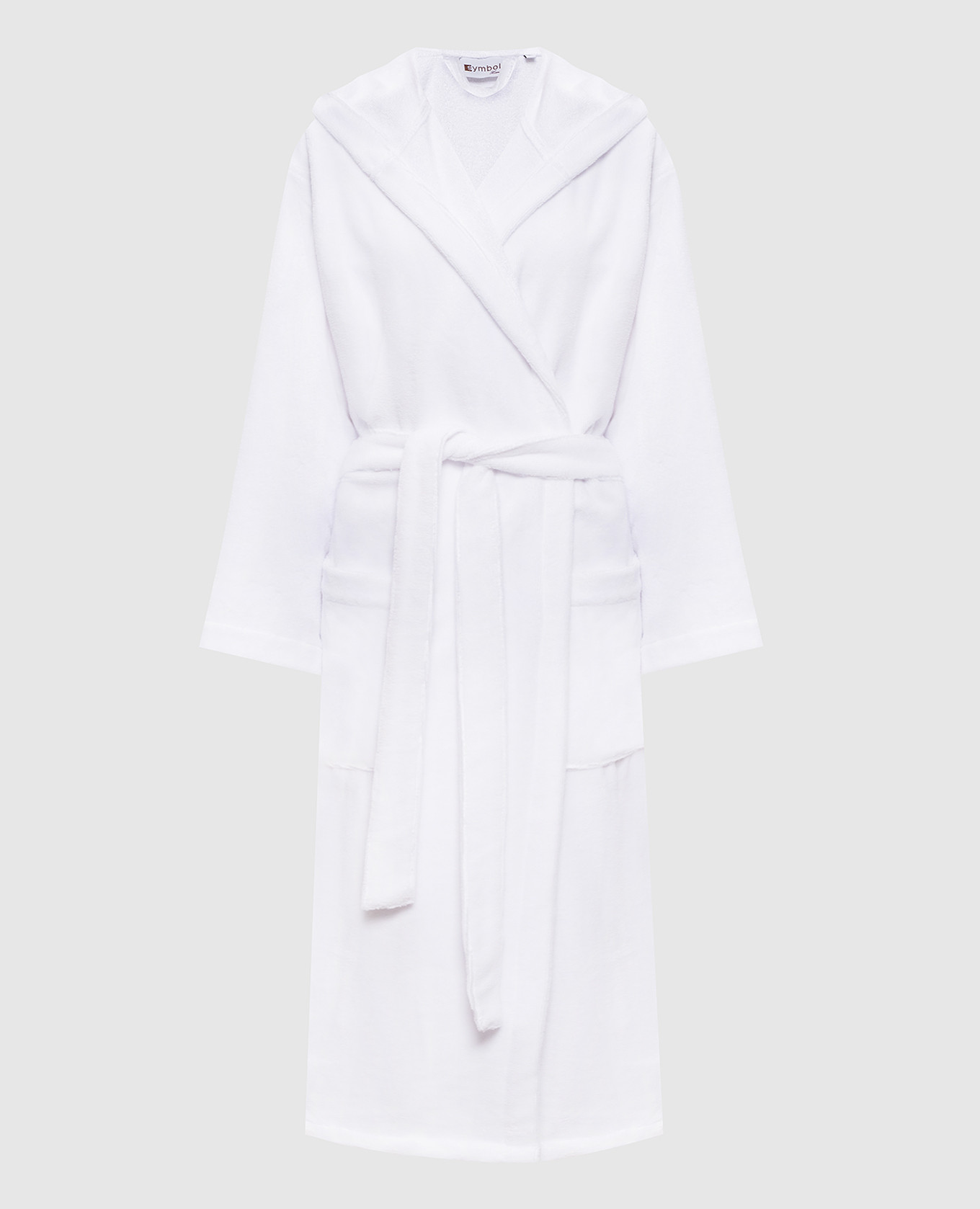 White terry robe with hood