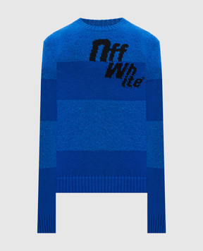 Off-White Stairway blue alpaca sweater 44MHE20EF5K001