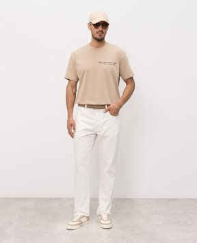 Givenchy Ivory jeans with logo patch BM51NS516T