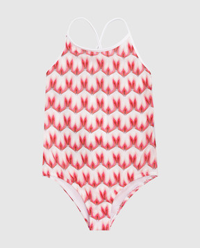 Missoni Children's pink swimsuit with a pattern MYCB49Q0116