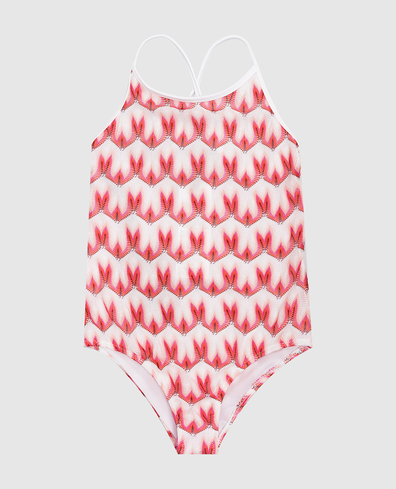 

Children's pink swimsuit with a pattern Missoni