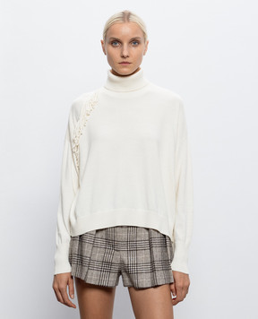 Twinset Ivory golf with fringe 262AP3010