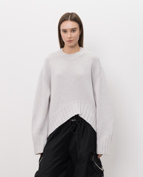 The Attico Gray wool and cashmere sweater 261WCK00126KWS011AA