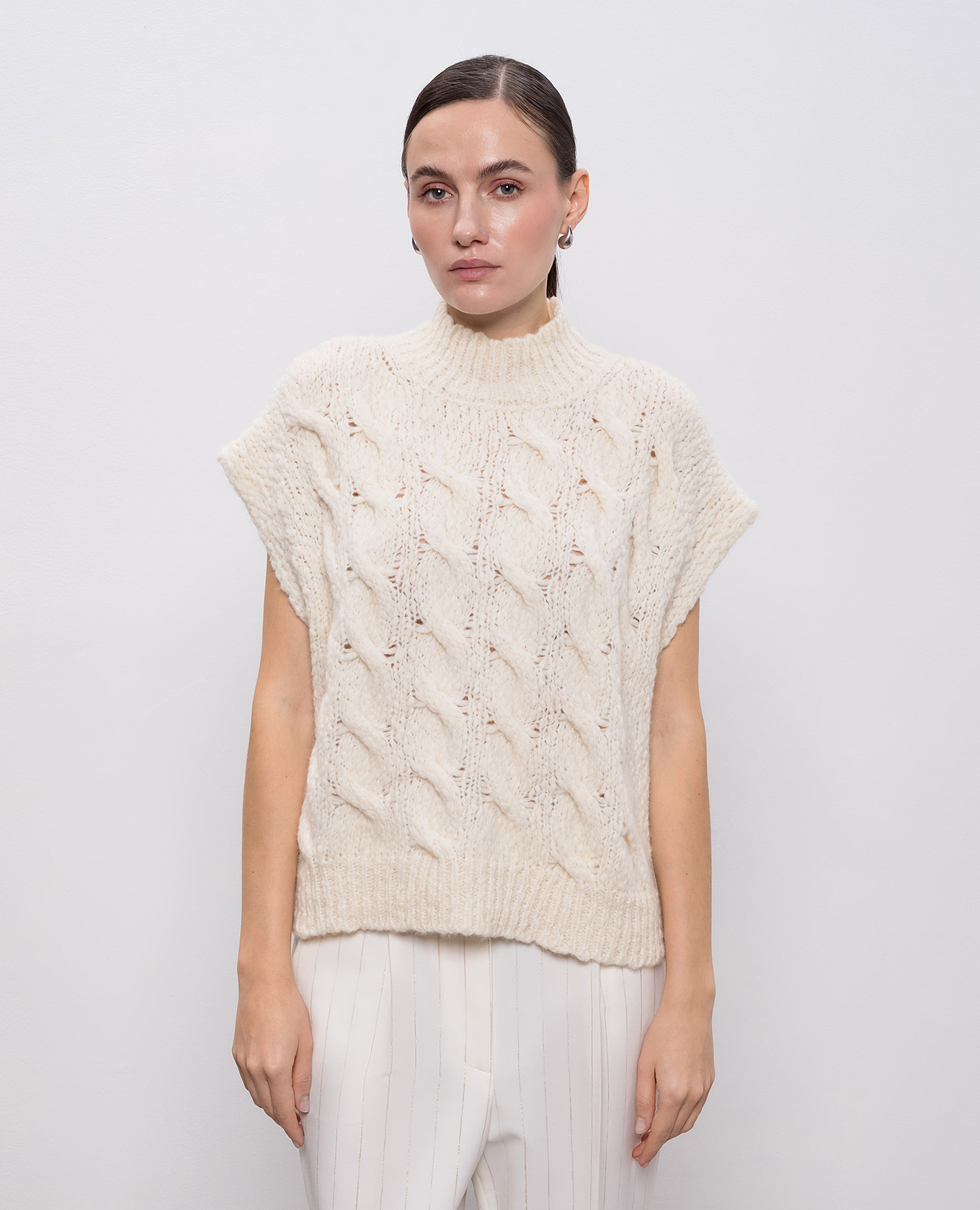 

White alpaca wool vest Peserico
