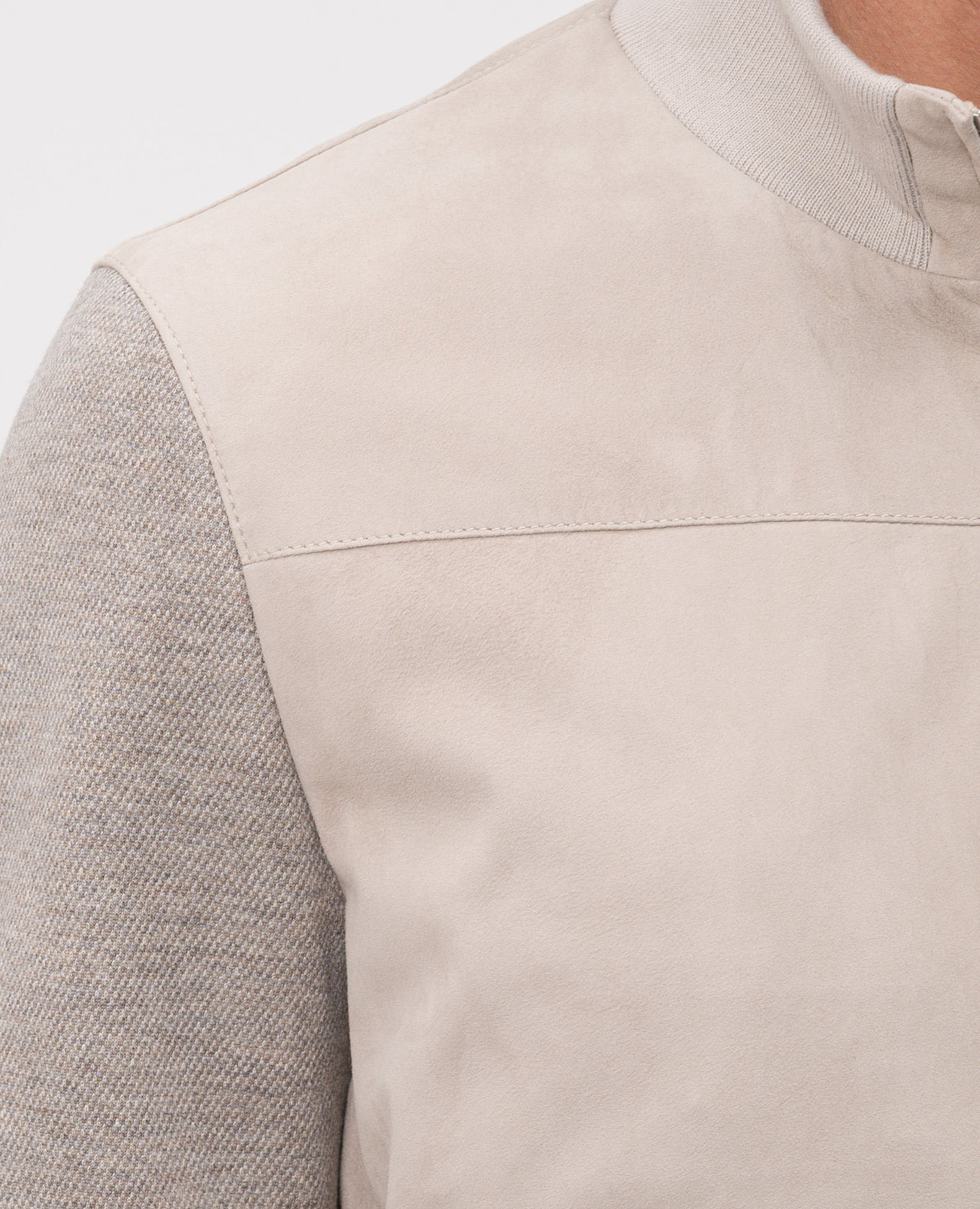 

Beige combination jacket Enrico Mandelli