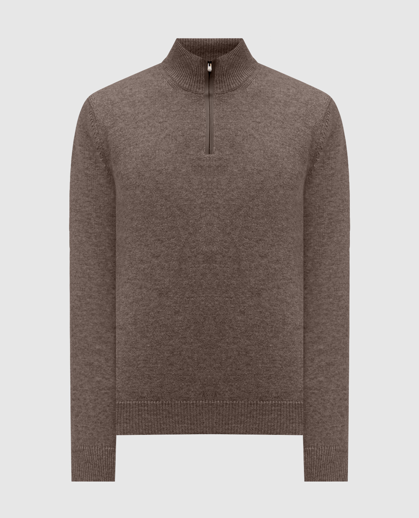 

Brown cashmere sweater with logo Agnona