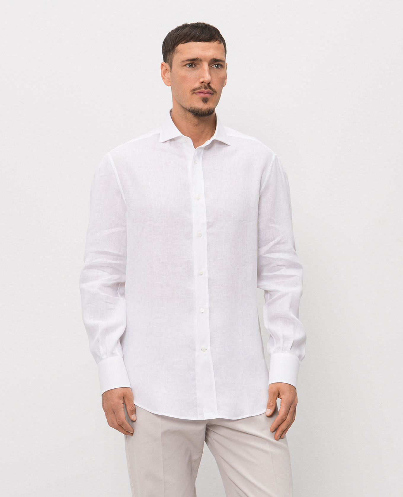 White linen shirt Brunello Cucinelli 3