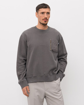 Maison Margiela MM6 Gray sweatshirt with pocket SH0GU0038M25024