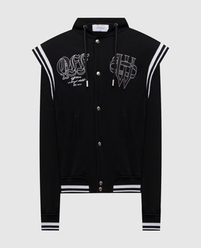 Off-White Black sports jacket with logo 44MEK003F5F001