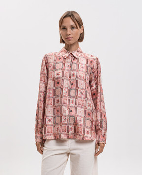 Momoni Pink Arles printed silk blouse MOSH00101MO