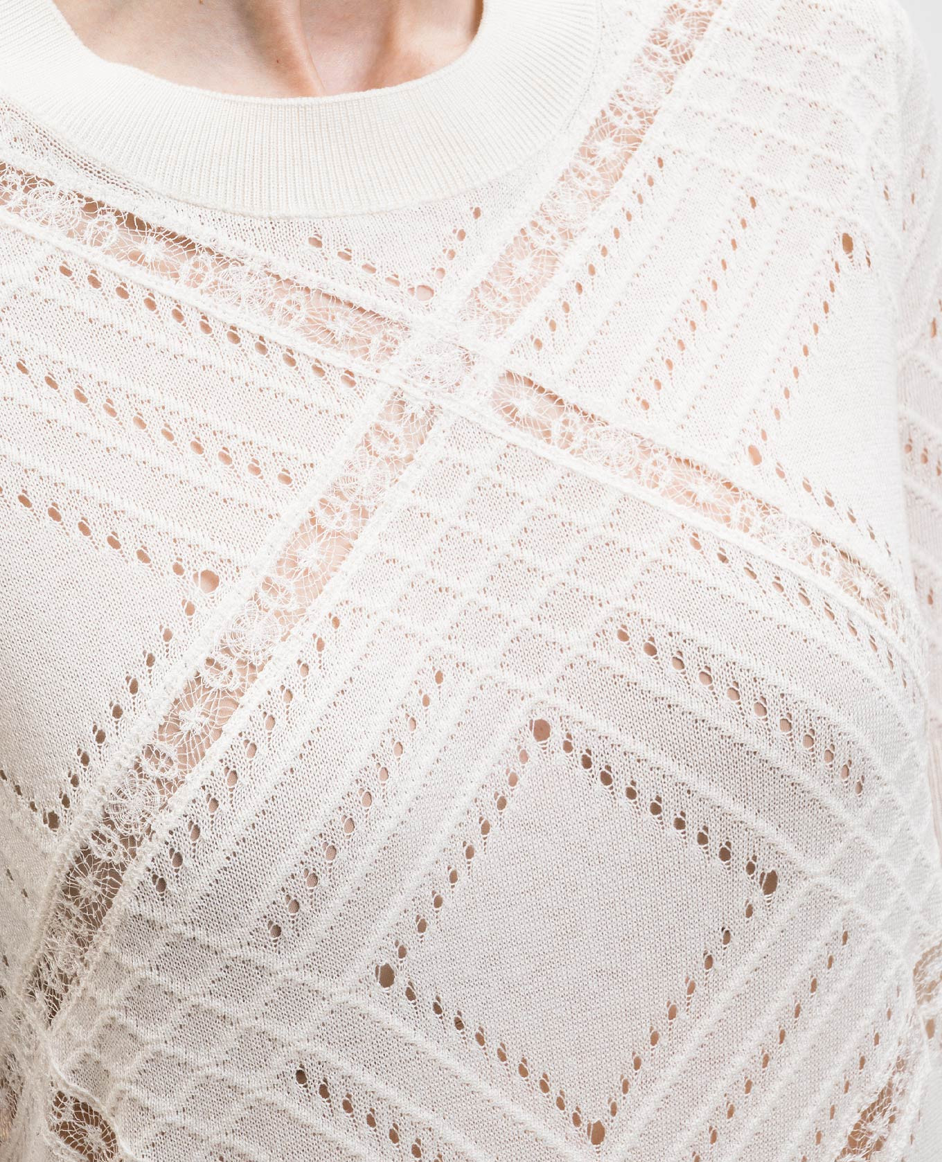 

Ivory silk top Ermanno Scervino, Beige