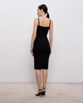 Max & Co Black ZIMINO ribbed dress MCLZIMINO