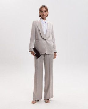 Peserico Beige jacket with brand patch A0124301819
