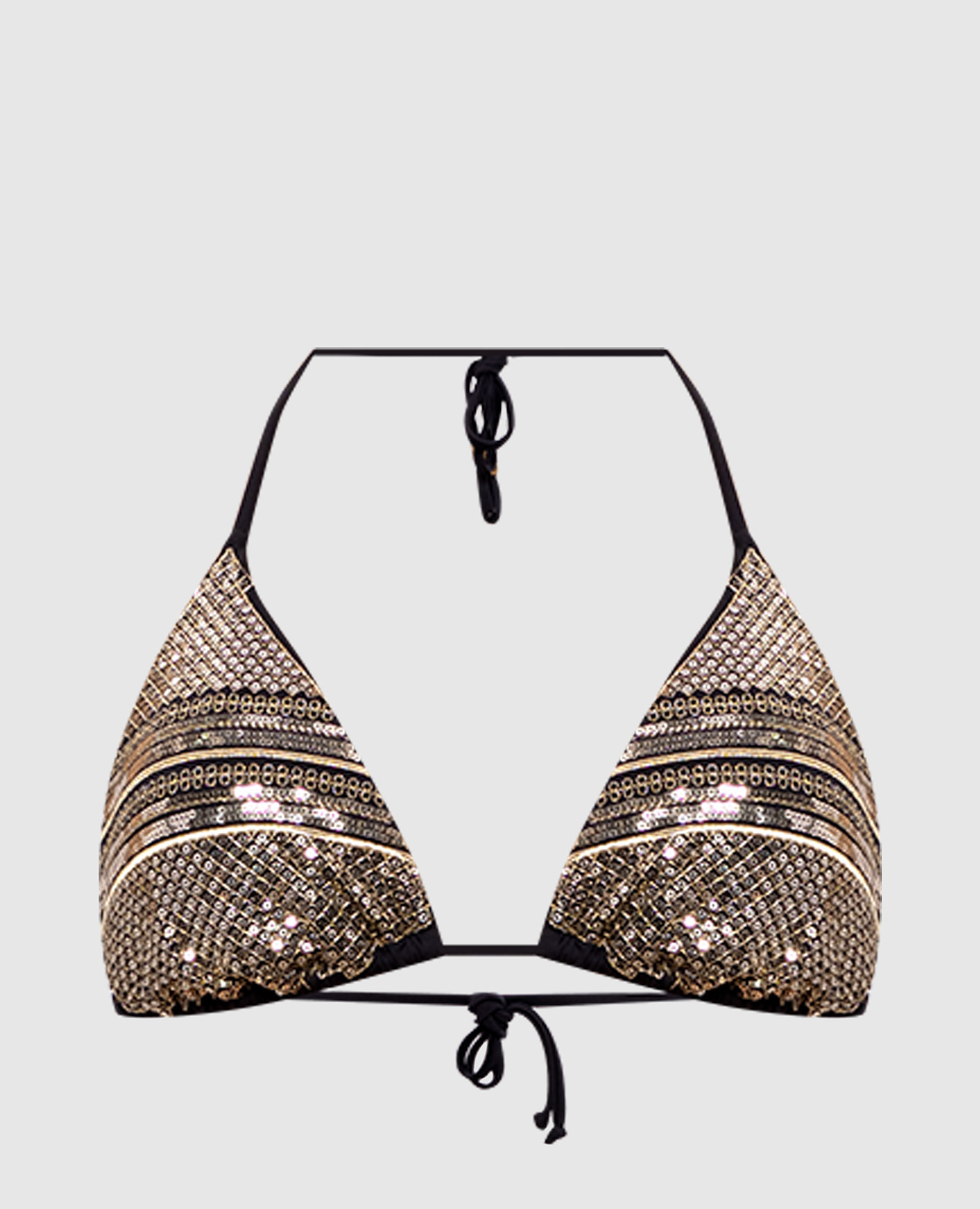 Corsage de maillot de bain noir à paillettes
