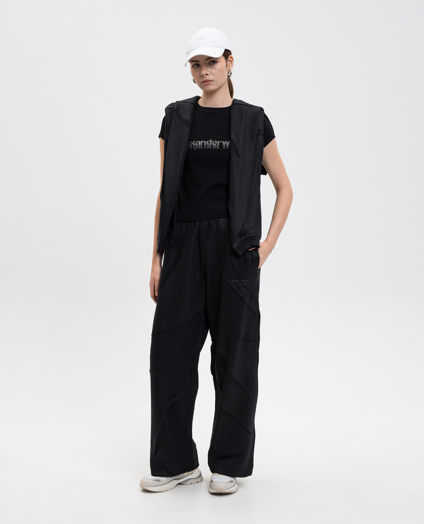 

Black T-shirt with logo Alexander Wang