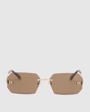 Off-White Independance gold sunglasses OERI151F25MET001