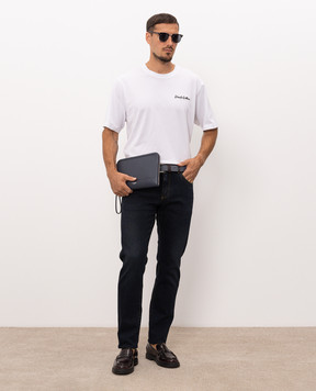 Dolce&Gabbana White T-shirt with contrast logo G8PN9ZG7Q1W