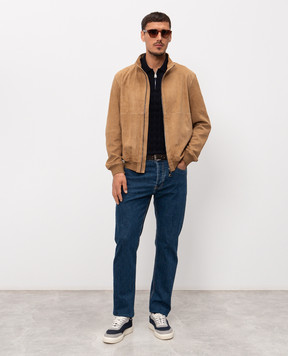 Cashmere&Whiskey Brown suede jacket 23254100332