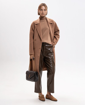 Twinset Brown vest with wool and cashmere 262TP3503