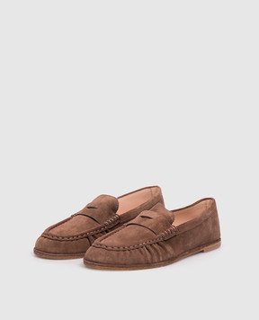 Stuart Weitzman Brown suede loafers SPENCER SO352
