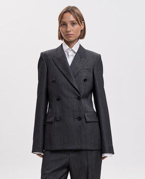 Balenciaga Gray double-breasted wool jacket 872296TUT44