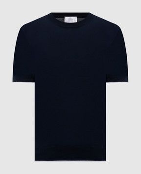 Pini Parma Blue T-shirt with contrast trim TSHIPROFBL