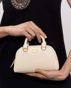 Valentino Ivory VLogo leather mini bag 8W2P0AX7SNP