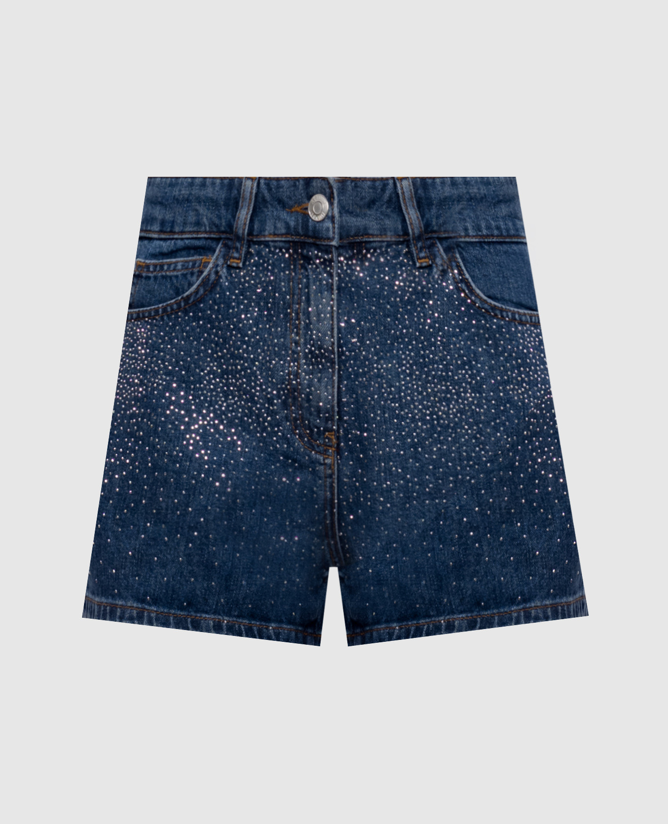 

Blue denim shorts with crystals Twinset