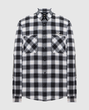 AMIRI Black Bones checkered shirt AMTOSH1007