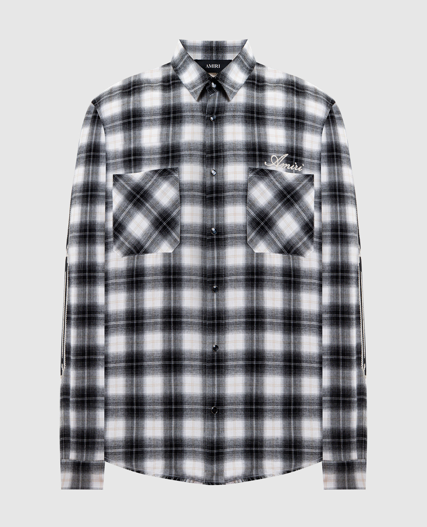 

Black Bones checkered shirt AMIRI, White