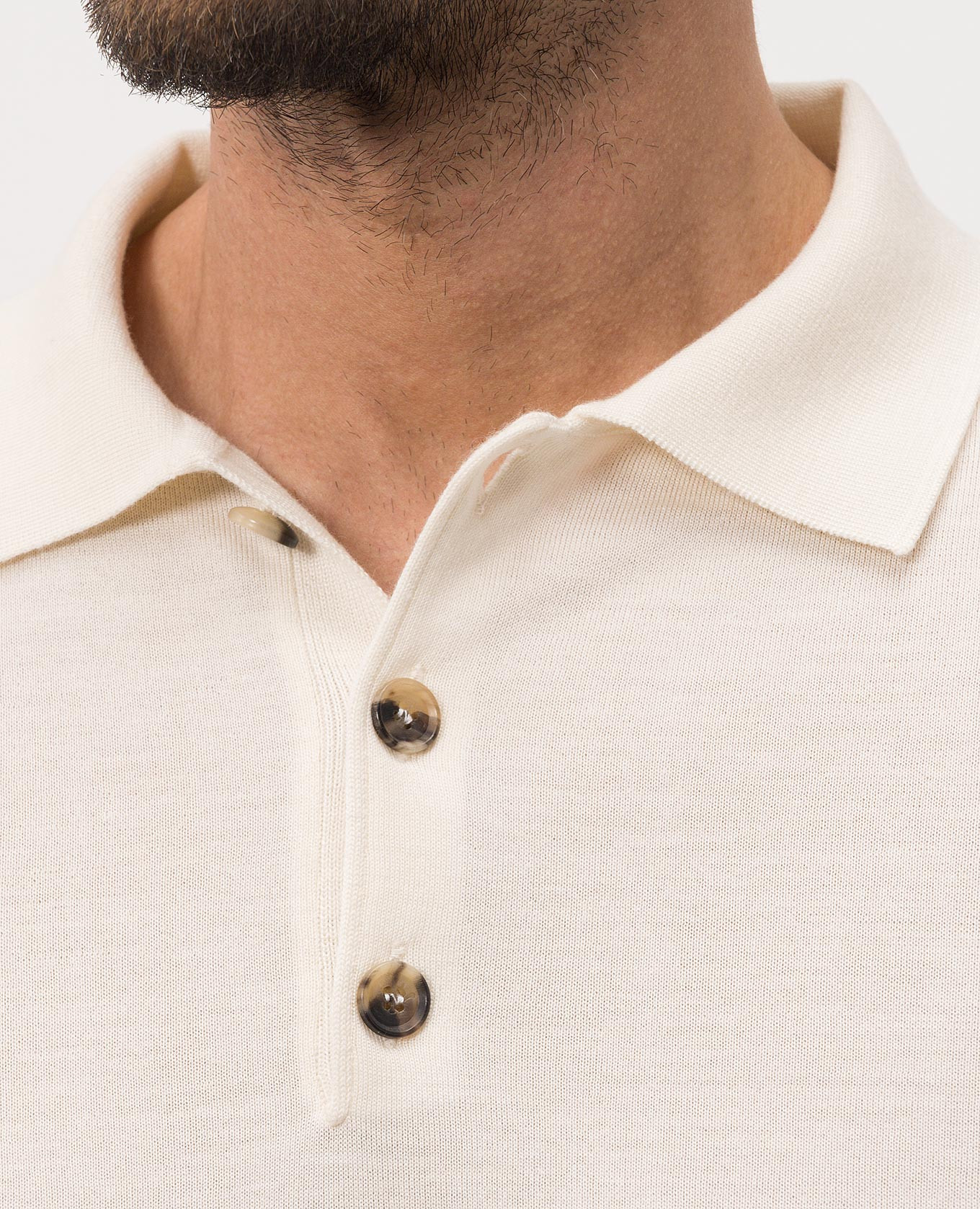 

Beige wool, silk and cashmere polo shirt ISAIA