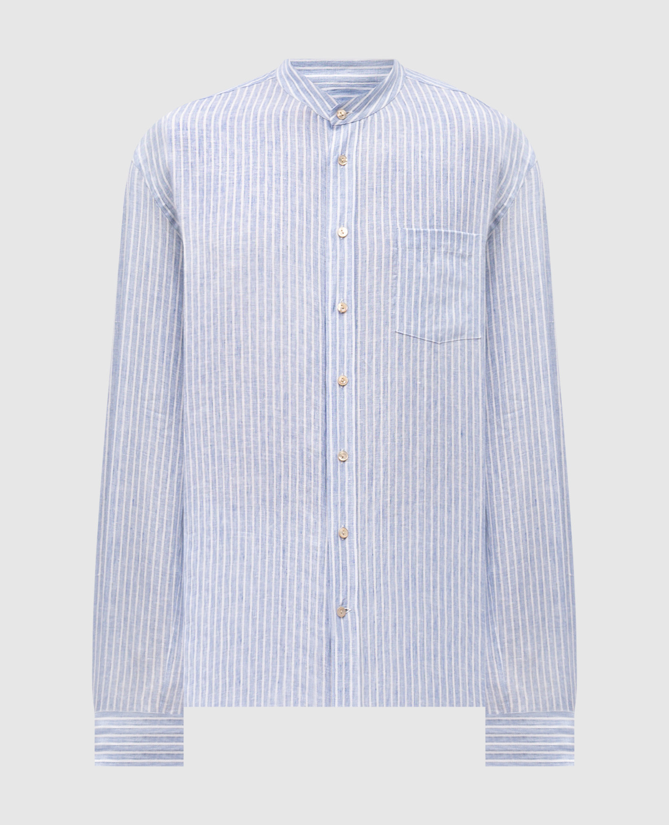 

Blue striped linen shirt Agnona, Light blue