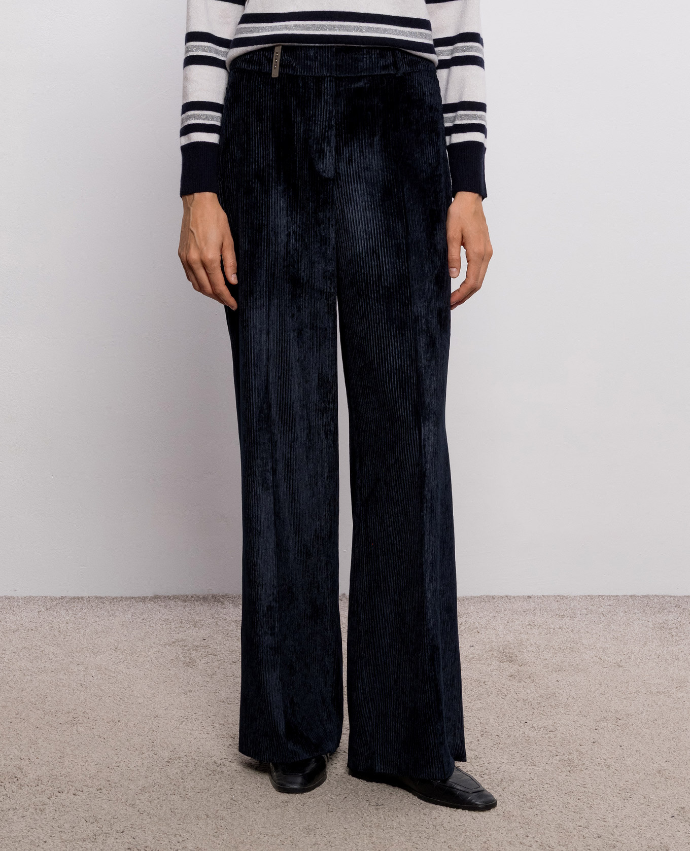 Blue corduroy pants Peserico 3