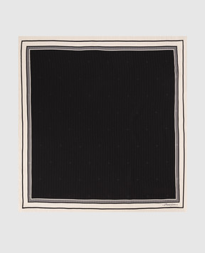 Dolce&Gabbana Black silk scarf with a pattern GQ348EG0JSF