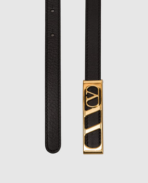 Valentino Black leather belt VLogo 8W2T0SU1IYR