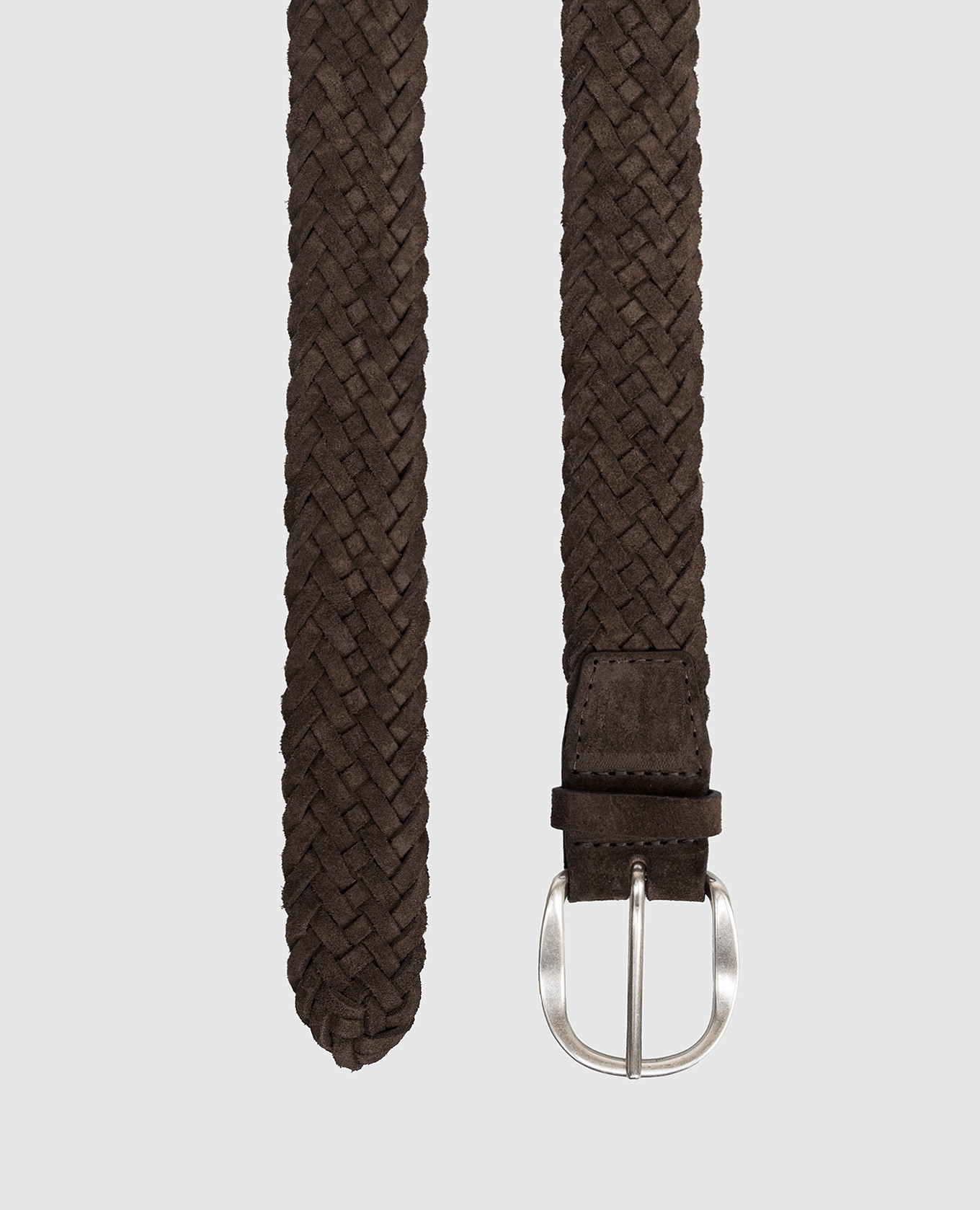 

Brown suede braided belt Orciani