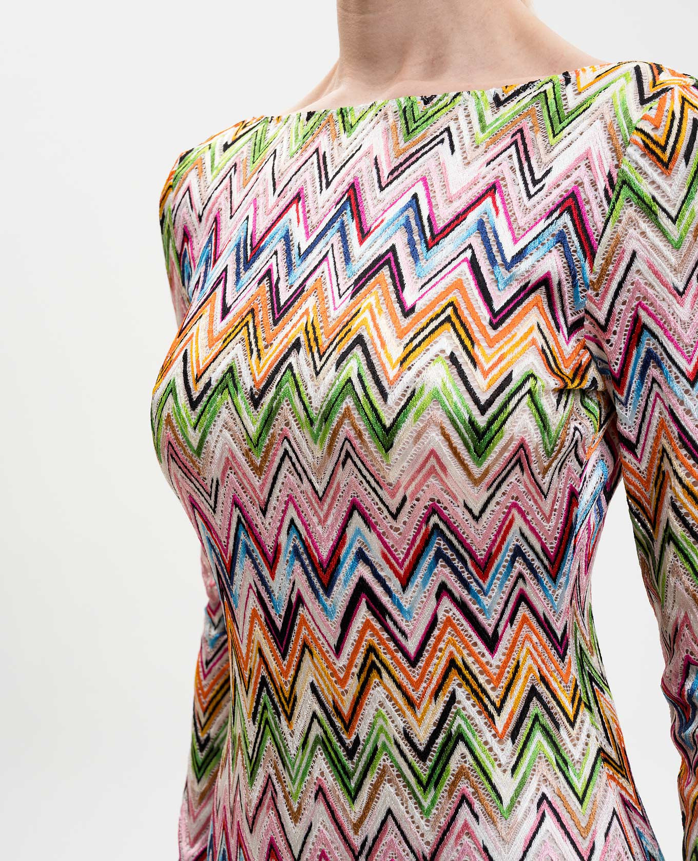 

Patterned open-back dress Missoni, White