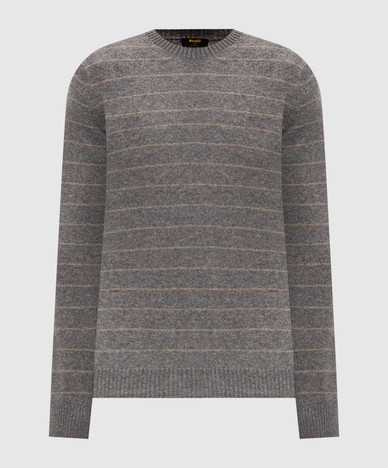 ORVIETO grauer Kaschmirpullover