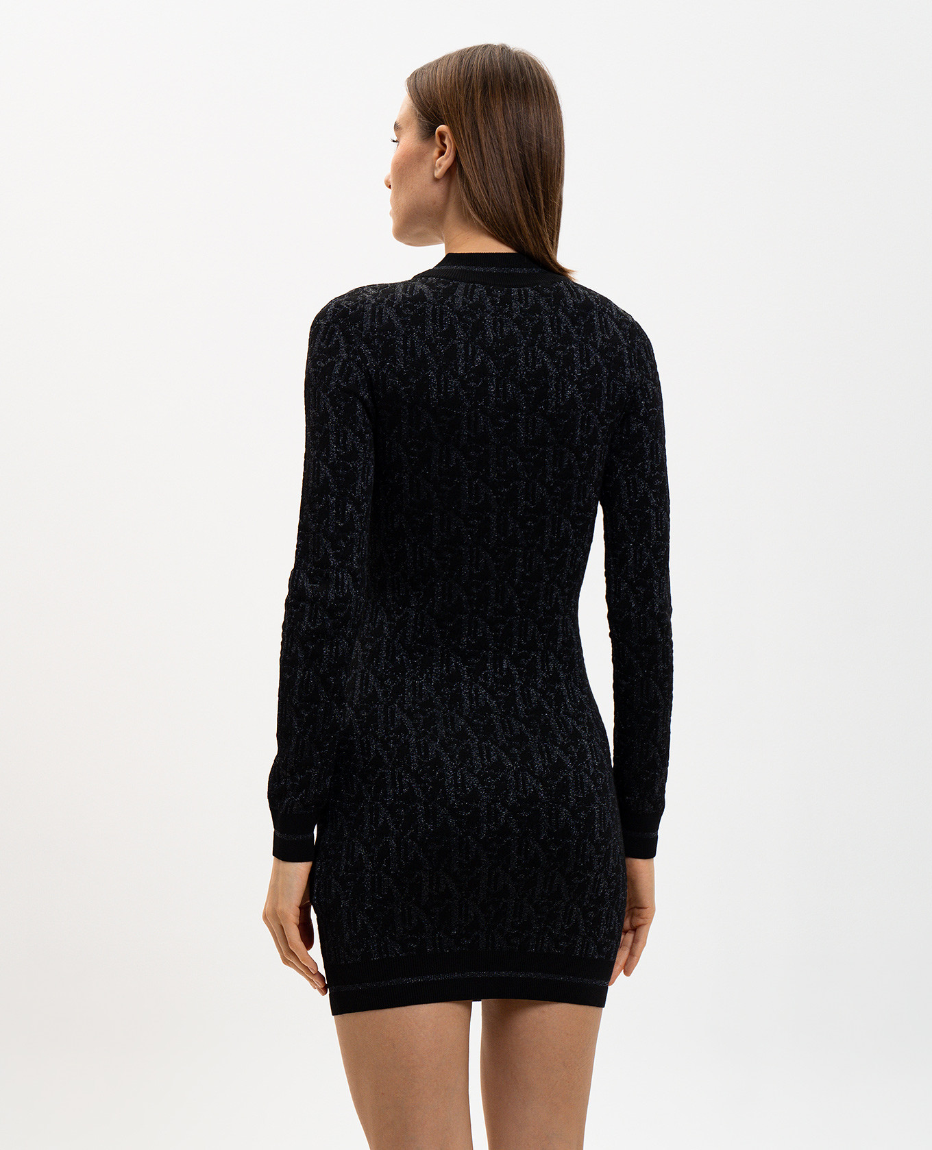 

Black mini dress with lurex Palm Angels