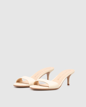 Babe Pay Pls Beige leather mules 274503KO