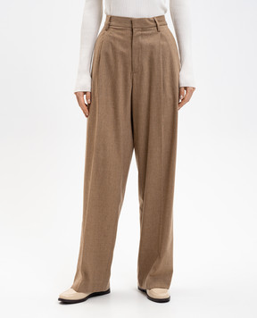 MooRER Brown OFILIA wool and cashmere pants OFILIAFSR