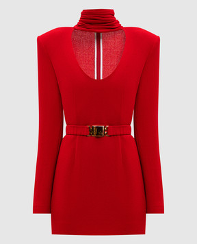 Rowen Rose Red wool mini dress DRSRR415S