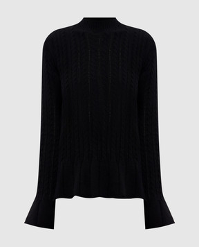 Twinset Black golf with patterned wool 252TP3321