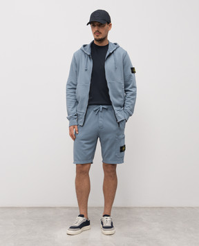 Stone Island Blue t-shirt with logo patch L1S152100027S0013
