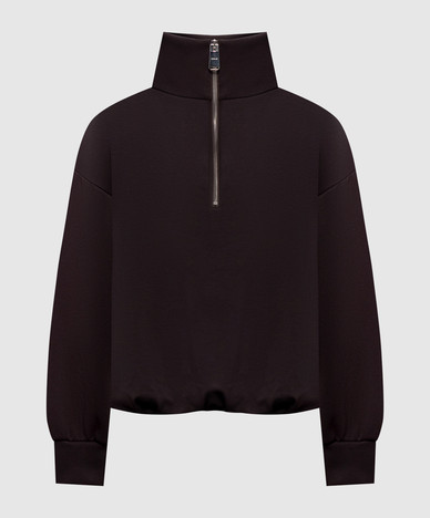 Brown sweatshirt with zipper