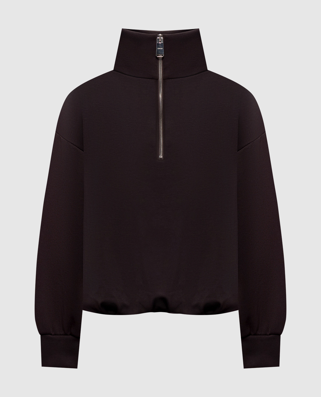 Braunes Sweatshirt mit Reißverschluss