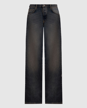 Off-White Blue jeans with a worn effect 2FM00607B
