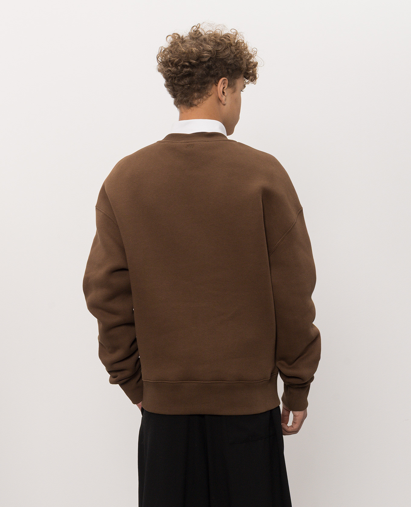 Brown insulated sweatshirt Ami Paris 4